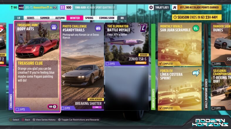 Forza Horizon 5 Body Arts Treasure Hunt